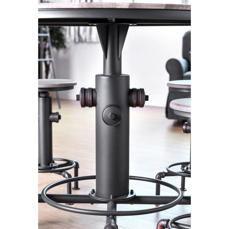 Furniture of America Round Foskey Counter Height Dining Table with Pedestal Base CM3367PT-TABLE IMAGE 5
