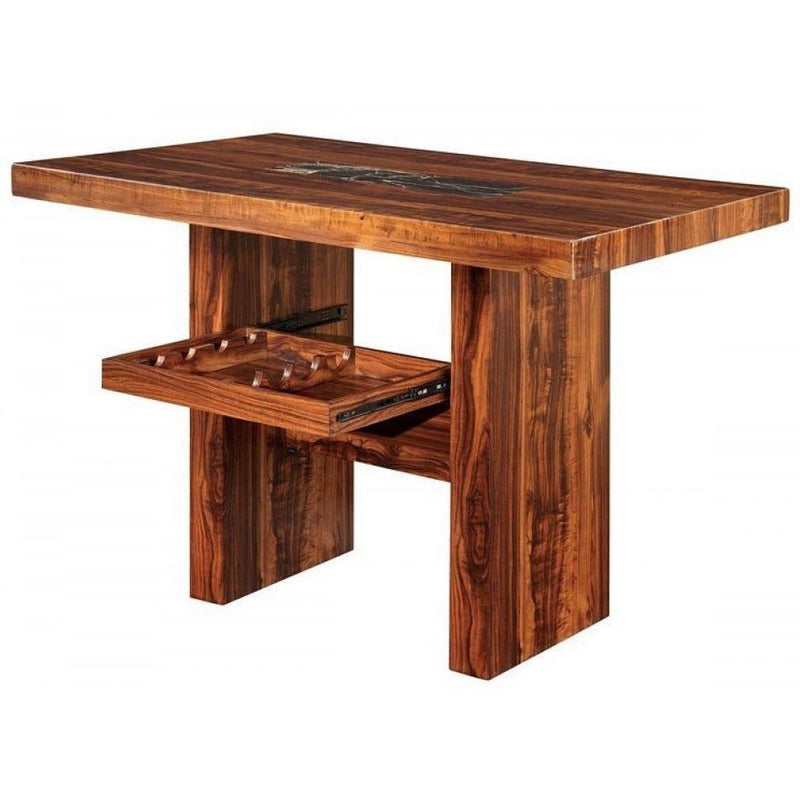 Furniture of America Bonneville II Counter Height Dining Table with Pedestal Base CM3824PT-TABLE IMAGE 2