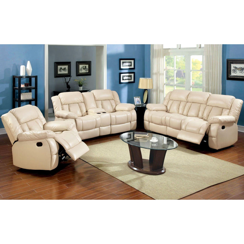 Furniture of America Barbado Reclining Bonded Leather Match Sofa CM6827SF IMAGE 3