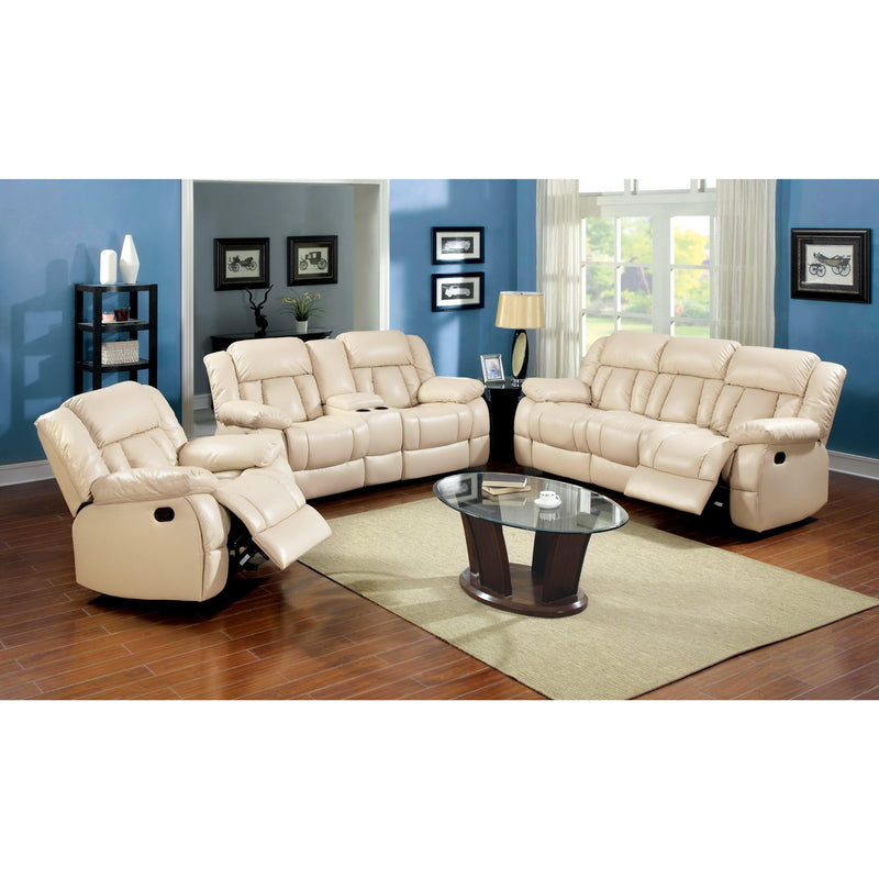 Furniture of America Barbado Reclining Bonded Leather Match Loveseat CM6827LV IMAGE 3