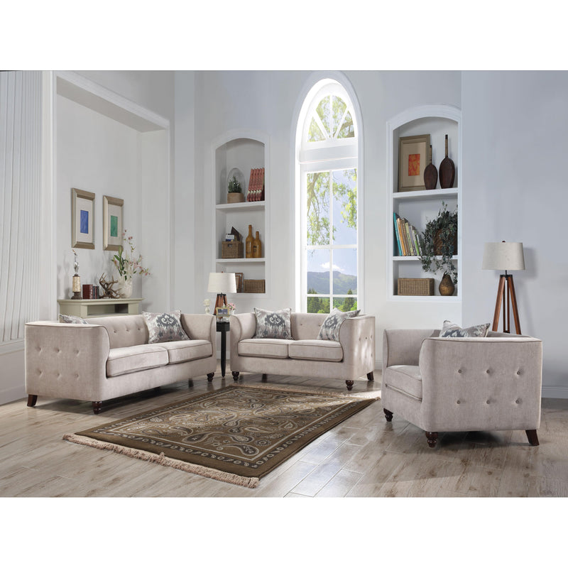 Acme Furniture Cyndi Stationary Fabric Sofa 52055 IMAGE 2