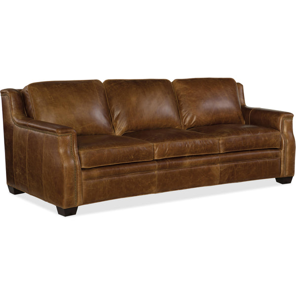 Hooker Furniture Yates Stationary Leather Sofa SS519-03-087 IMAGE 1
