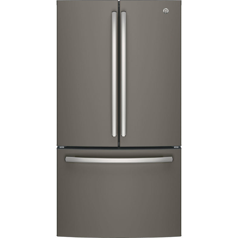 GE 36-inch, 27 cu.ft. Freestanding French 3-Door Refrigerator with Internal Water Dispenser GNE27JMMES IMAGE 1