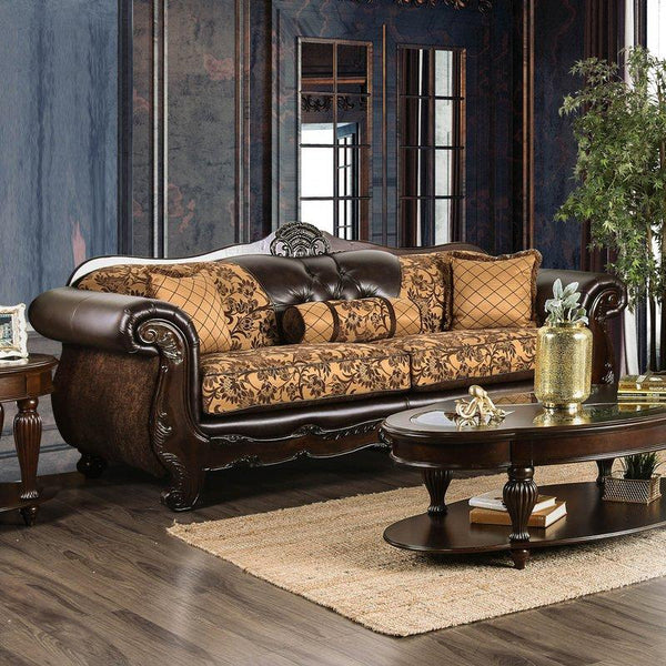 Furniture of America Quirino Stationary Leatherette Sofa SM6417-SF IMAGE 1