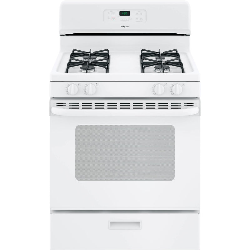 Hotpoint 30-inch Freestanding Gas Range RGBS400DMWW IMAGE 1