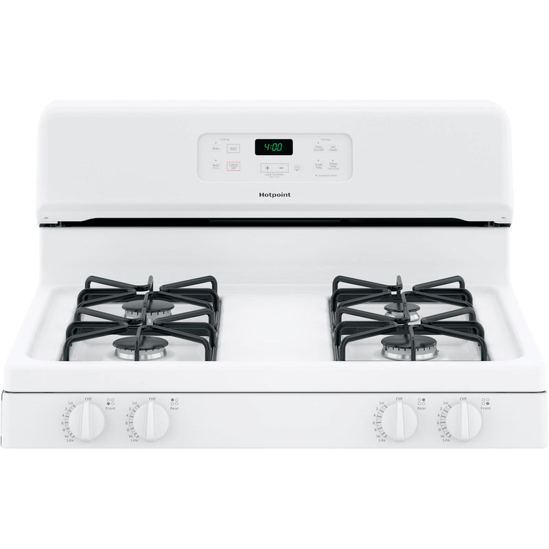 Hotpoint 30-inch Freestanding Gas Range RGBS400DMWW IMAGE 4