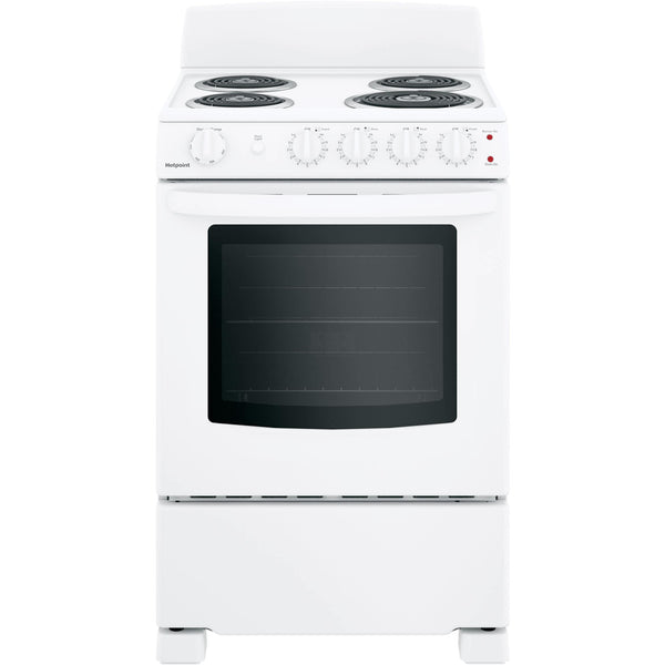 Hotpoint 24-inch Freestanding Electric Range RAS240DMWW IMAGE 1