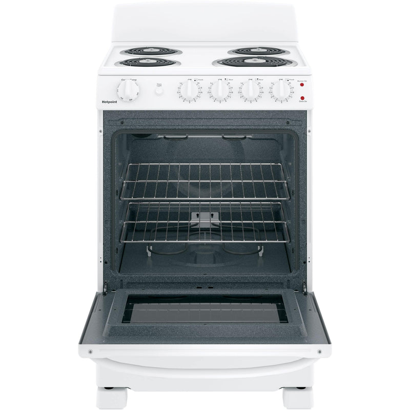 Hotpoint 24-inch Freestanding Electric Range RAS240DMWW IMAGE 5