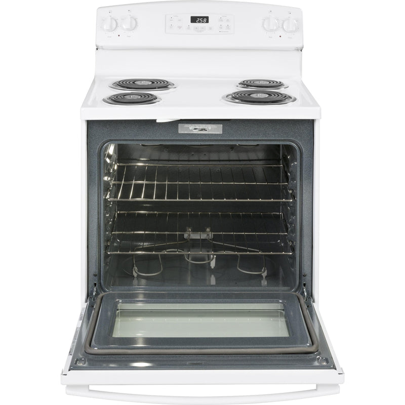 GE 30-inch Freestanding Electric Range with Self-Clean Oven JB258DMWW IMAGE 2