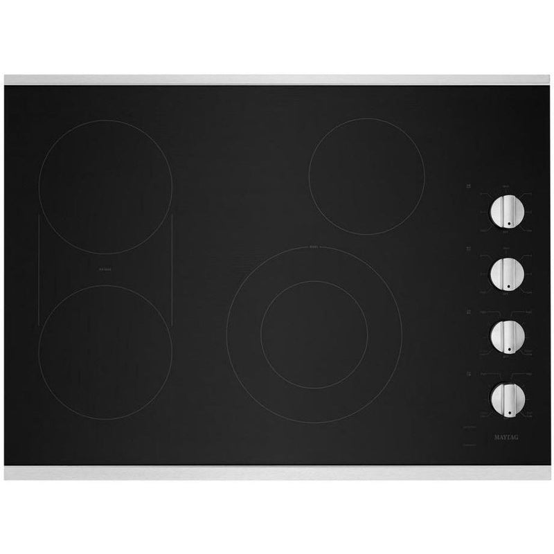 Maytag 30-inch Built-in Electric Cooktop with Reversible Grill and Griddle MEC8830HS IMAGE 1