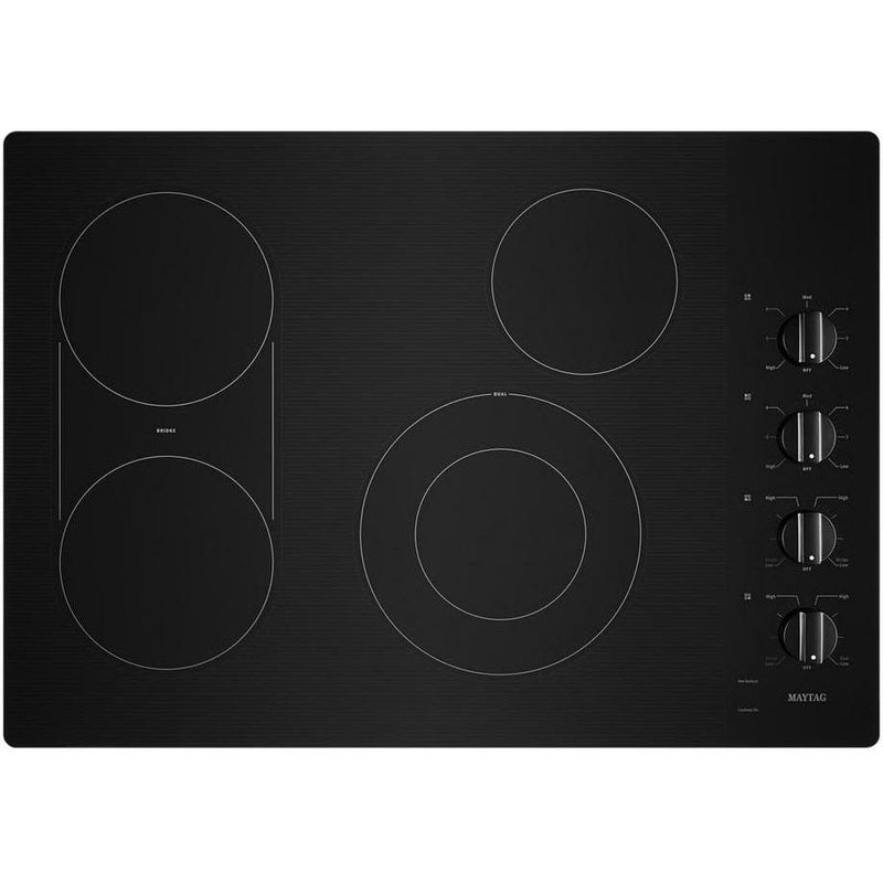 Maytag 30-inch Built-in Electric Cooktop with Reversible Grill and Griddle MEC8830HB IMAGE 1