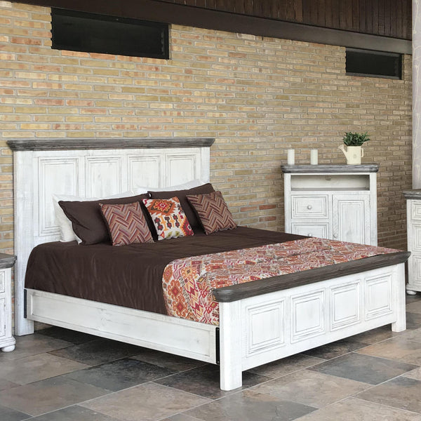 International Furniture Direct Luna Queen Panel Bed IFD768HDBD-Q/IFD768PLTFRM-Q IMAGE 1