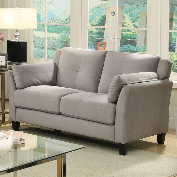 Furniture of America Ysabel Stationary Fabric Loveseat CM6716GY-LV-PK IMAGE 1