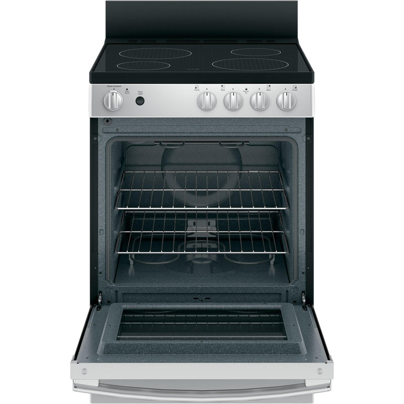 GE 24-inch Freestanding Electric Range with Steam Clean JAS640RMSS IMAGE 2