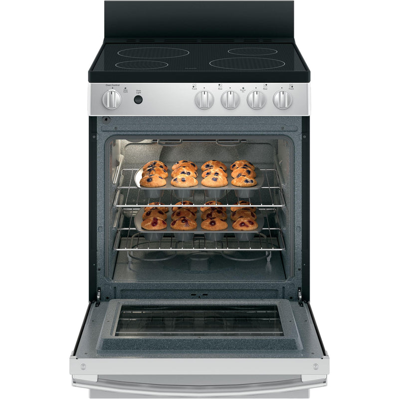 GE 24-inch Freestanding Electric Range with Steam Clean JAS640RMSS IMAGE 3