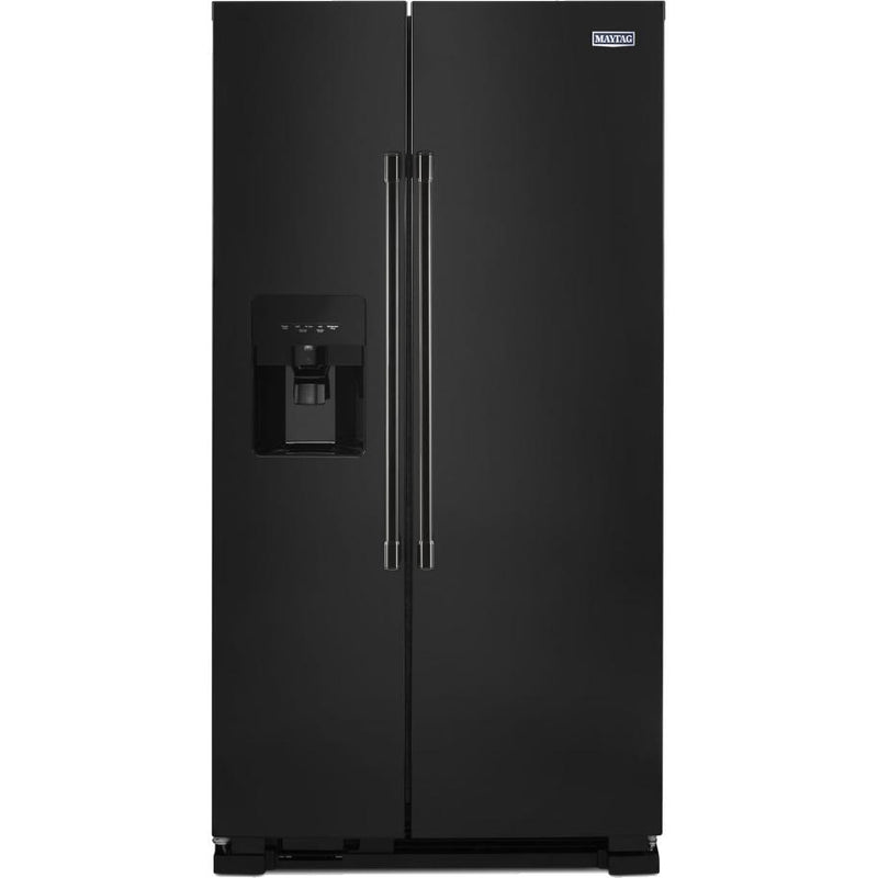 Maytag 36-inch, 25 cu.ft. Freestanding Side-by-Side Refrigerator with External Water and Ice Dispensing System MSS25C4MGB IMAGE 1