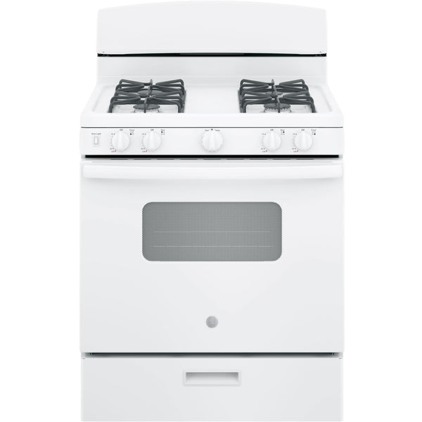 GE 30-inch Freestanding Gas Range with Front Controls JGBS10DEMWW IMAGE 1