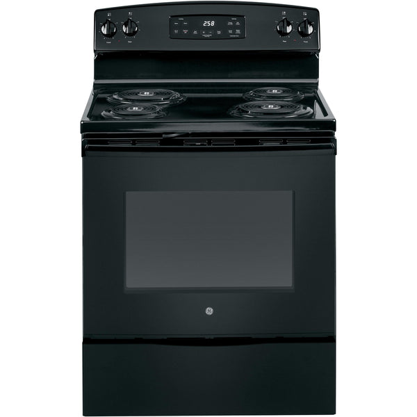 GE 30-inch Freestanding Electric Range with Self-Clean Oven JB258DMBB IMAGE 1