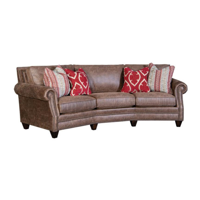 Mayo Furniture Stationary Fabric Sofa 9000F11 Conversational Sofa - Northwest Whiskey IMAGE 1