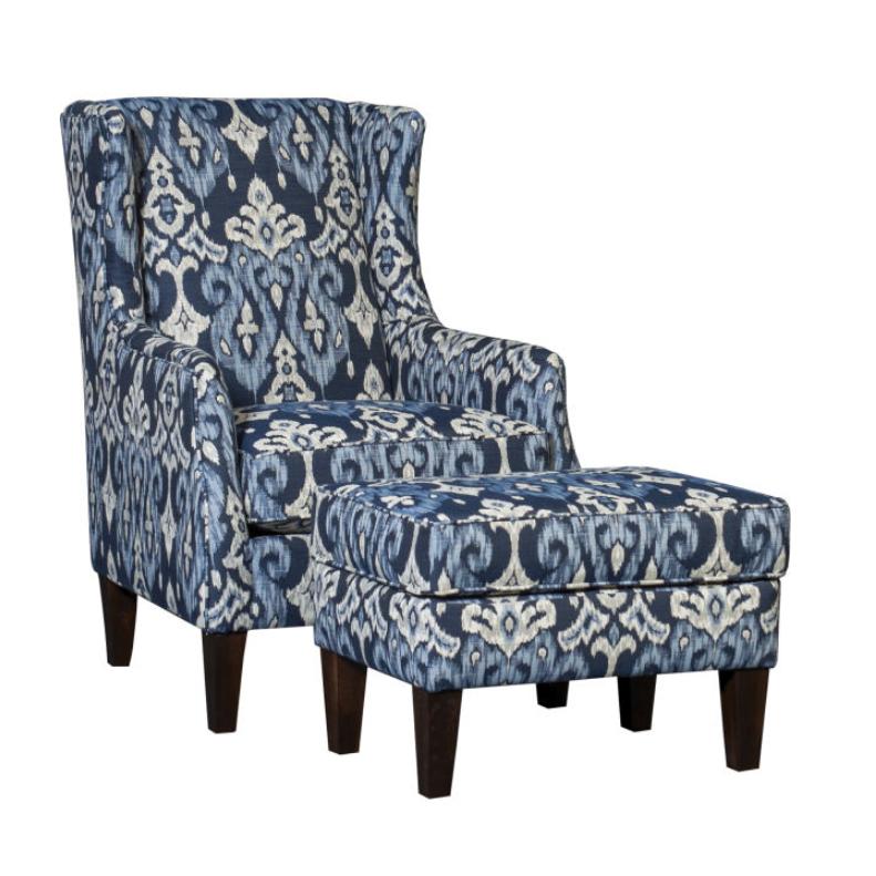 Mayo Furniture Fabric Ottoman 8840F50 Ottoman - Makatea Indigo IMAGE 2