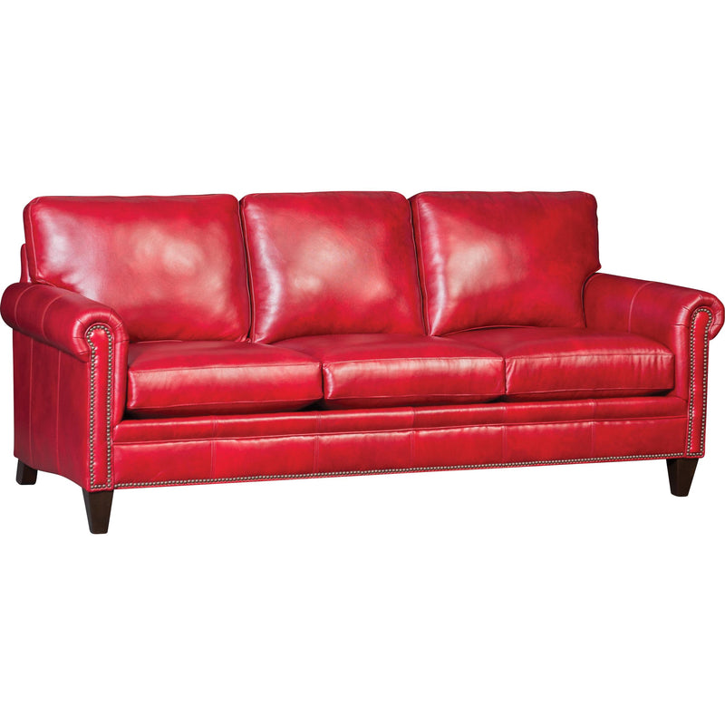 Mayo Furniture Stationary Leather Sofa 3949L10 Sofa - Heirloom Blaze Red IMAGE 1