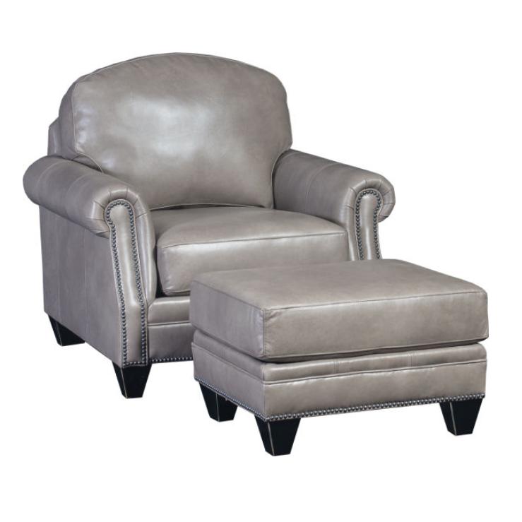 Mayo Furniture Stationary Leather Chair 4290L40 Chair - Revelation Heather IMAGE 1