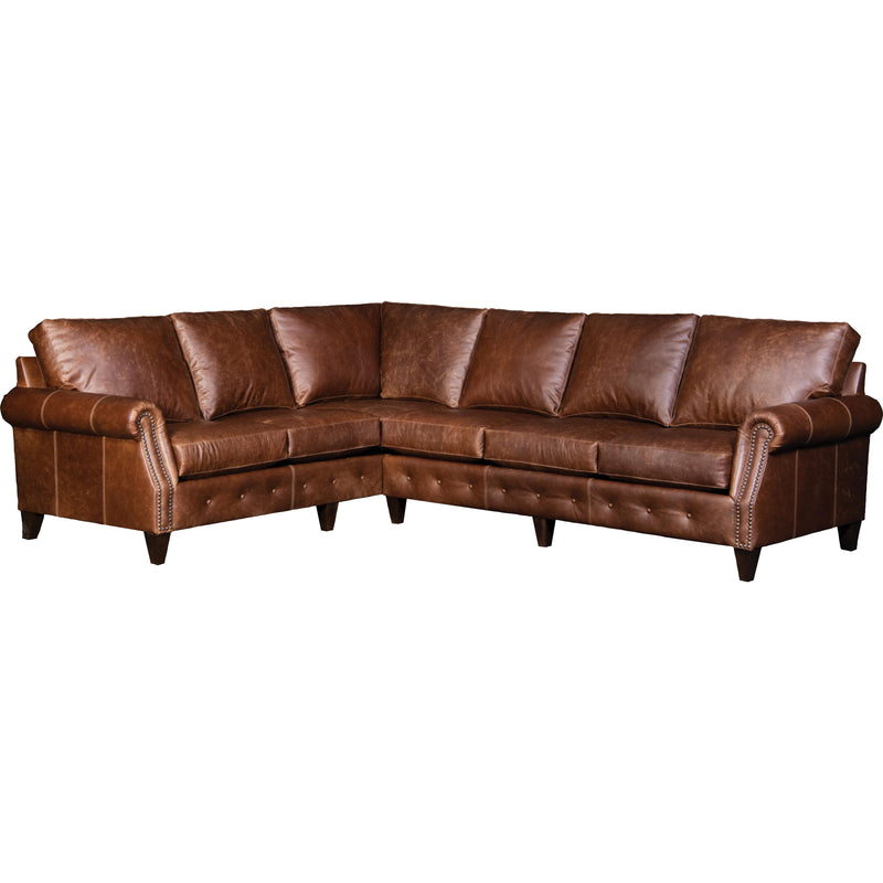 Mayo Furniture Leather 2 pc Sectional 4040L 2 pc Sectional - Vacchetta Cocoa IMAGE 1