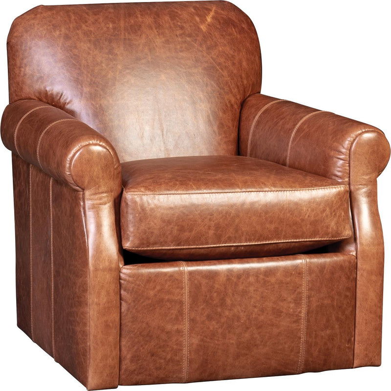 Mayo Furniture Swivel Leather Chair 1313L42 Swivel Chair - Vacchetta Walnut IMAGE 1