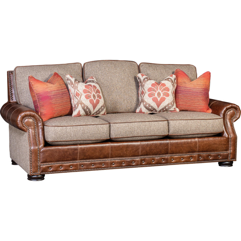 Mayo Furniture Stationary Fabric and Leather Sofa 2900LF10 Sofa - Malibu Timber/Vacchetta Cocoa IMAGE 1