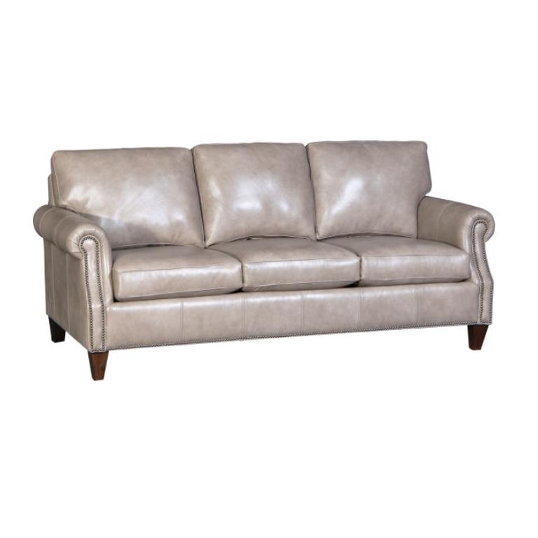 Mayo Furniture Stationary Leather Sofa 3311L Sofa - Valentino Henna IMAGE 1