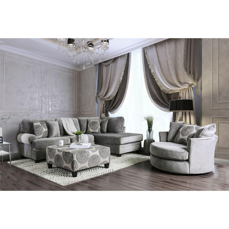 Furniture of America Bonaventura Stationary Fabric Chair SM5142GY-CH IMAGE 3