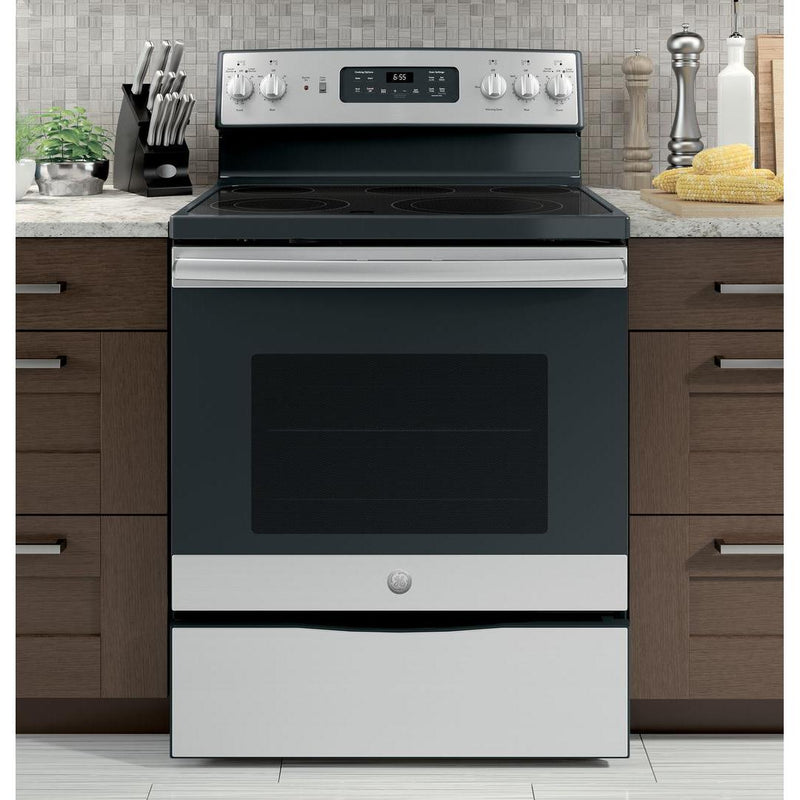 GE 30-inch Freestanding Electric Range with Convection JB655YKFS IMAGE 8