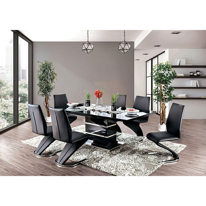 Furniture of America Midvale Dining Table with Pedestal Base CM3650BK-T-TABLE IMAGE 10