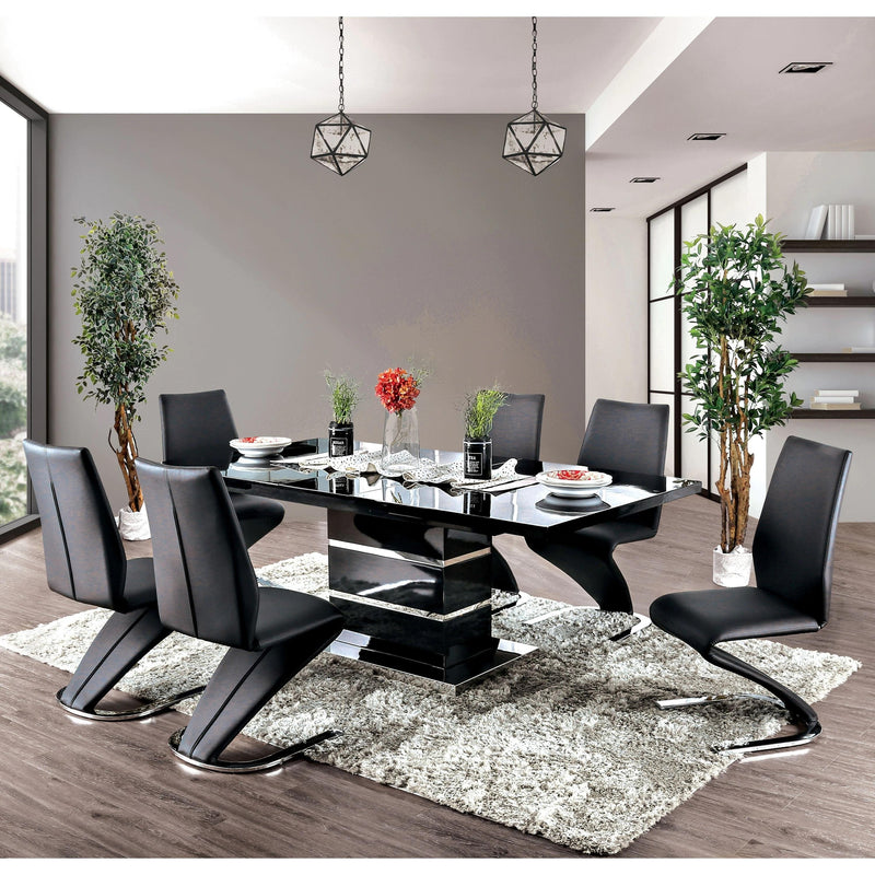 Furniture of America Midvale Dining Table with Pedestal Base CM3650BK-T-TABLE IMAGE 9