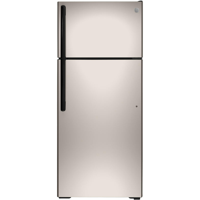 GE 28-inch, 17.5 cu. ft. Top-Freezer Refrigerator GTE18DCNRSA IMAGE 1