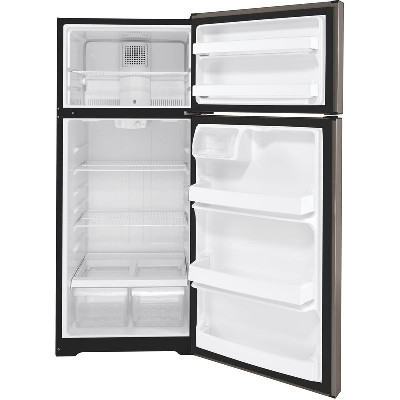 GE 28-inch, 17.5 cu. ft. Top-Freezer Refrigerator GTE18DCNRSA IMAGE 2
