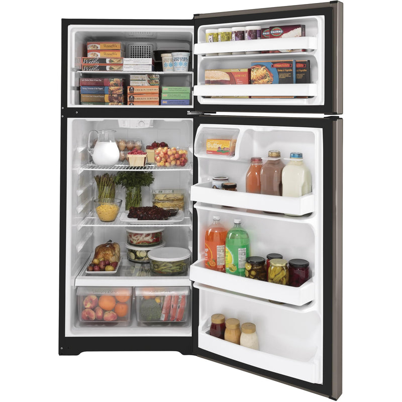 GE 28-inch, 17.5 cu. ft. Top-Freezer Refrigerator GTE18DCNRSA IMAGE 3