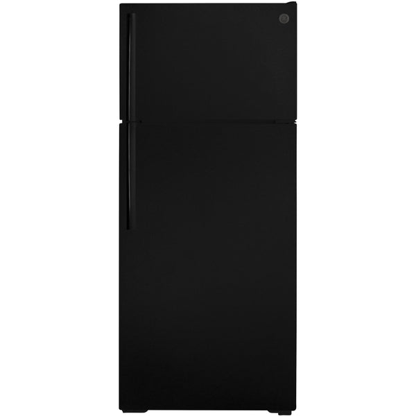 GE 28-inch, 17.5 cu. ft. Top-Freezer Refrigerator GTE18DTNRBB IMAGE 1