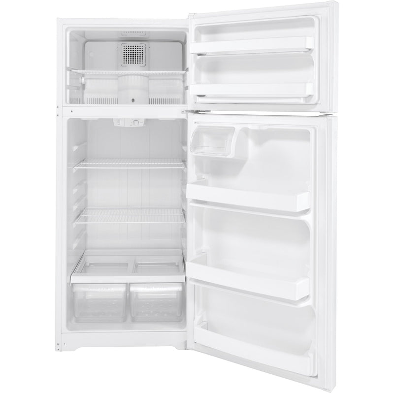 GE 28-inch, 17.5 cu. ft. Top-Freezer Refrigerator GTE18DTNRWW IMAGE 2