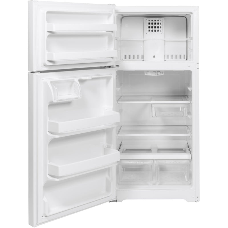GE 28-inch, 15.6 cu. ft. Top-Freezer Refrigerator GTE16GTNLWW IMAGE 2