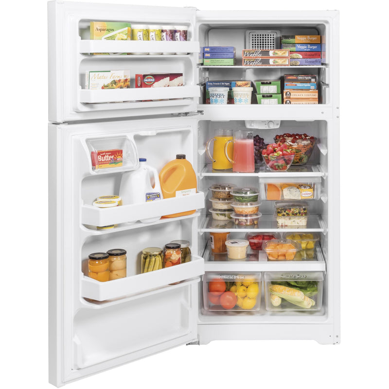 GE 28-inch, 15.6 cu. ft. Top-Freezer Refrigerator GTE16GTNLWW IMAGE 3