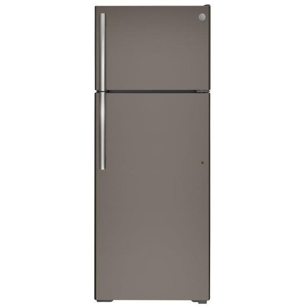 GE 28-inch, 17.5 cu.ft. Freestanding Top Freezer Refrigerator GTE18GMNRES IMAGE 1
