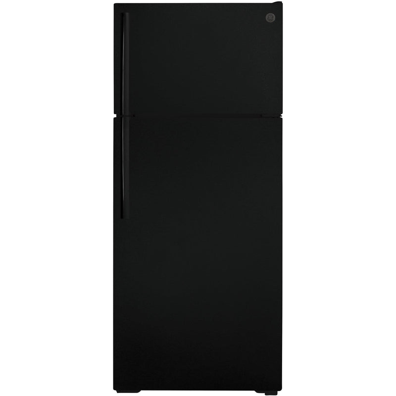 GE 28-inch, 17.5 cu.ft. Freestanding Top Freezer Refrigerator with LED Lighting GTS18GTNRBB IMAGE 1