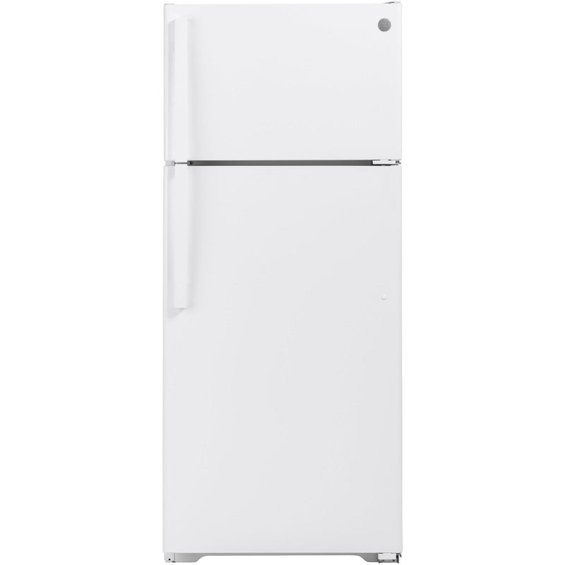 GE 28-inch, 17.5 cu.ft. Freestanding Top Freezer Refrigerator with LED Lighting GTS18GTNRWW IMAGE 1
