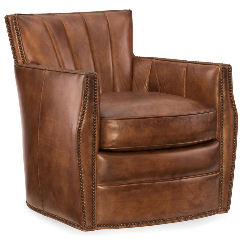 Hooker Furniture Swivel Leather Accent Chair CC492-SW-086 IMAGE 1