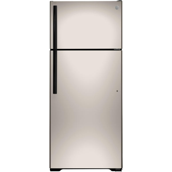 GE 28-inch, 17.5 cu. ft. Top Freezer Refrigerator with Icemaker GIE18GCNRSA IMAGE 1