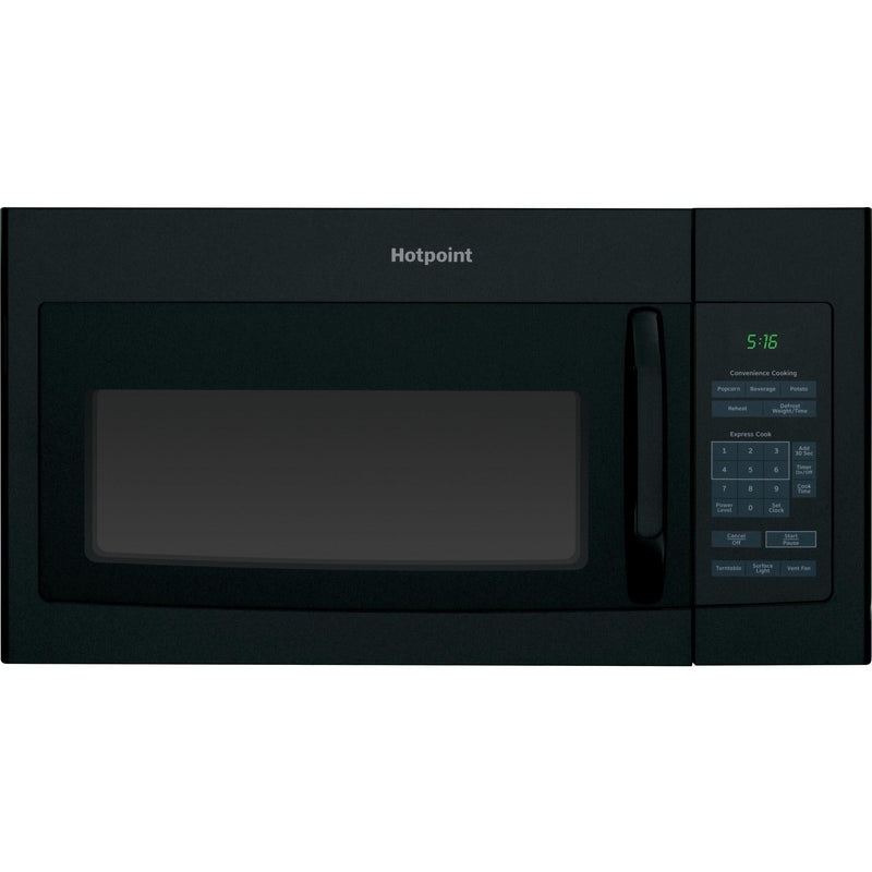 Hotpoint 30-inch, 1.6 cu.ft. Over-the-Range Microwave Oven RVM5160DHBB IMAGE 1