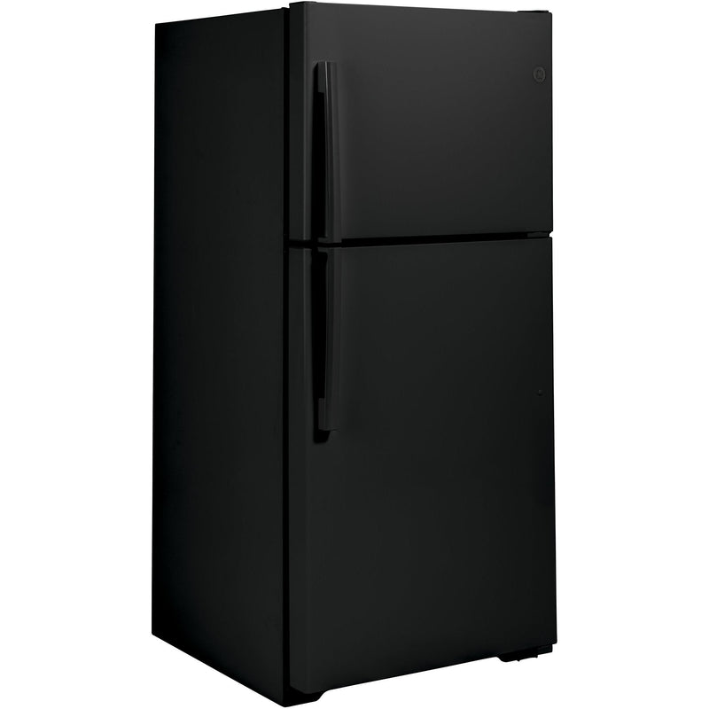 GE 33-inch, 21.9 cu.ft. Freestanding Top Freezer Refrigerator with Upfront Fresh Food Temperature Controls GTS22KGNRBB IMAGE 2