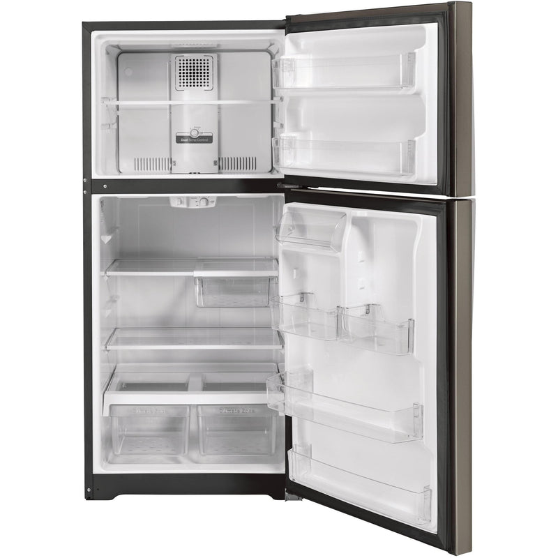 GE 33-inch, 21.9 cu.ft. Freestanding Top Freezer Refrigerator with Upfront Fresh Food Temperature Controls GTS22KMNRES IMAGE 3