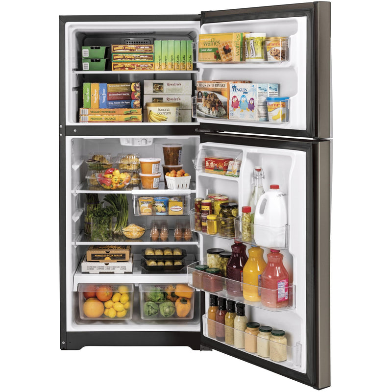 GE 33-inch, 21.9 cu.ft. Freestanding Top Freezer Refrigerator with Upfront Fresh Food Temperature Controls GTS22KMNRES IMAGE 4